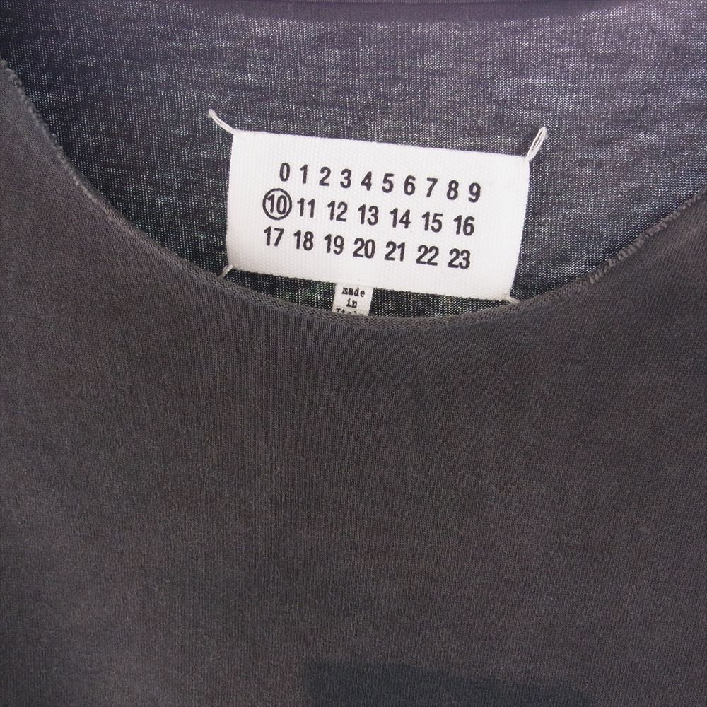 MAISON MARGIELA メゾンマルジェラ 22SS S50GC0668 S23883 10ライン ガーメントダイ オーバーサイズ カットオフ 半袖 Tシャツ ブラック系 XS【中古】