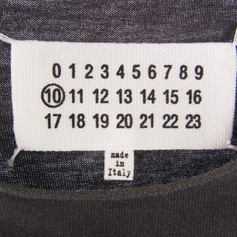 MAISON MARGIELA メゾンマルジェラ 22SS S50GC0668 S23883 10ライン ガーメントダイ オーバーサイズ カットオフ 半袖 Tシャツ ブラック系 XS【中古】