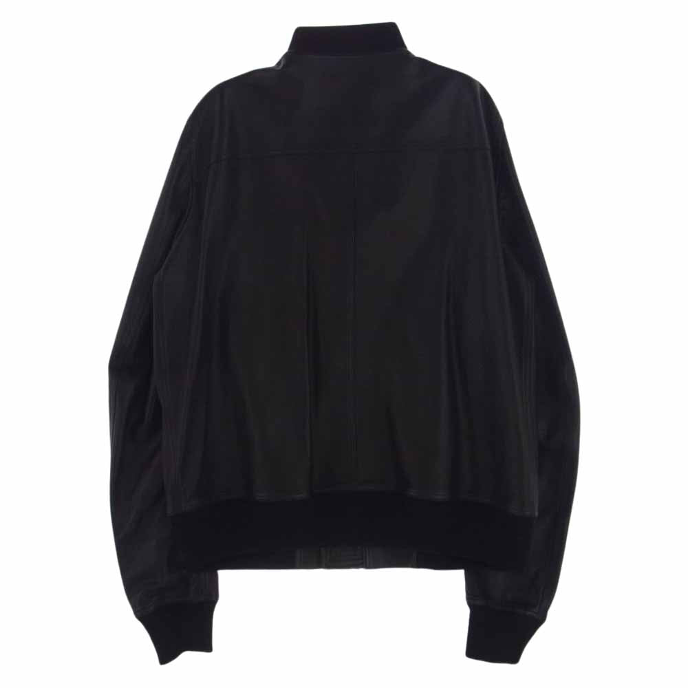 Rick Owens リックオウエンス 21AW 21FW RU02A5786-LBL GETHSEMAN期 CROPPED FLIGHT レザー クロップド フライト ボンバー ジャケット ブラック系 9【中古】