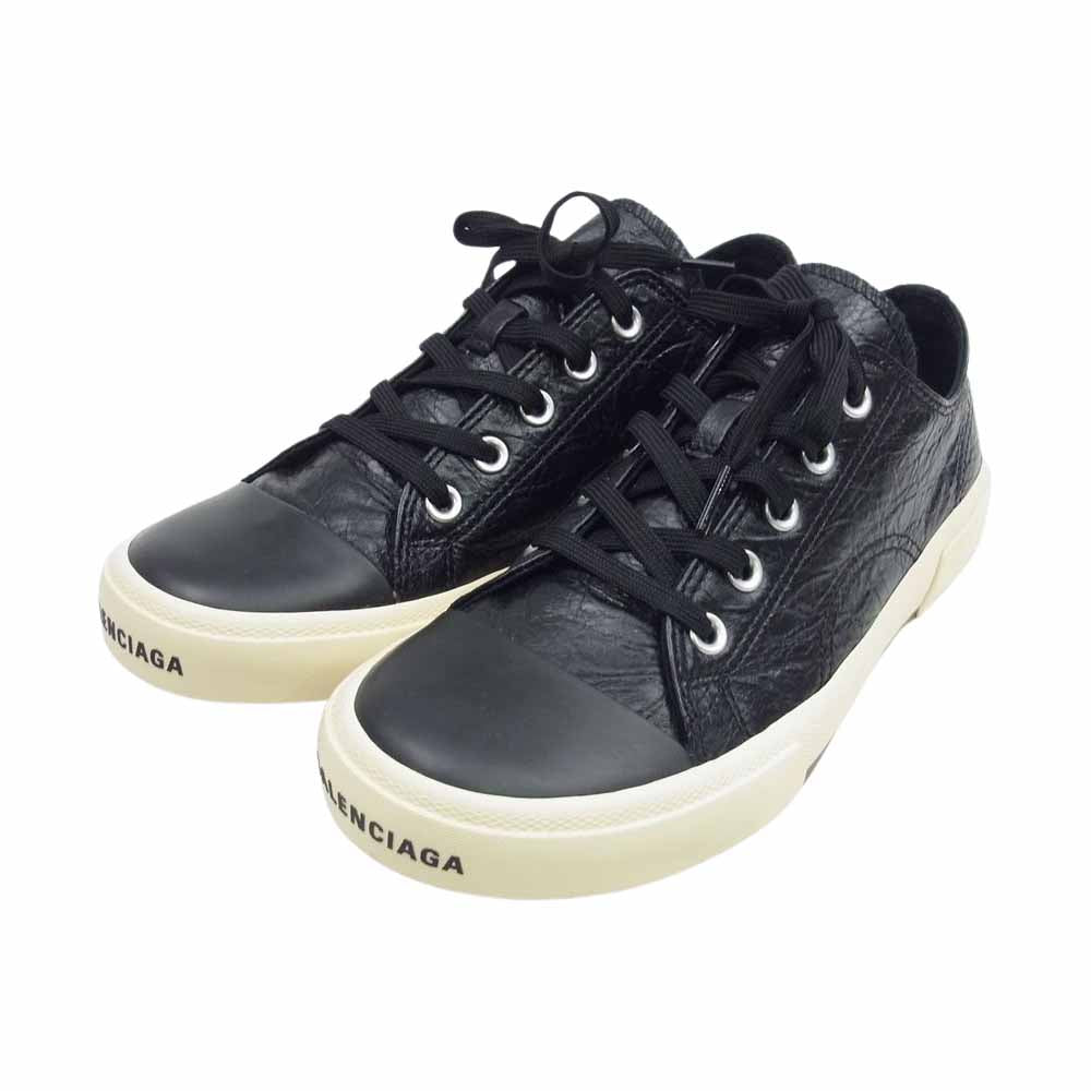 BALENCIAGA バレンシアガ 22AW 688754 PARIS LOWQ パリ ローカット レザー スニーカー ブラック系 40【新古品】【未使用】【中古】
