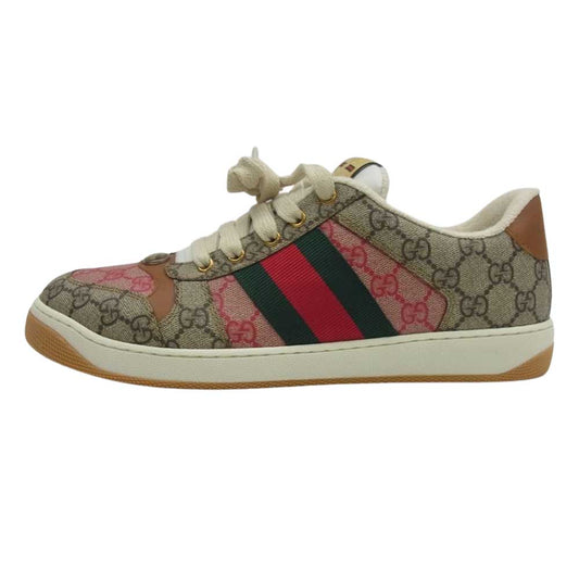 GUCCI グッチ 722618 Screener スクリーナー GGスプリーム 総柄 ローカット スニーカー マルチカラー系 8【新古品】【未使用】【中古】