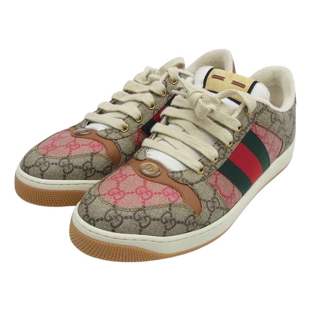 GUCCI グッチ 722618 Screener スクリーナー GGスプリーム 総柄 ローカット スニーカー マルチカラー系 8【新古品】【未使用】【中古】