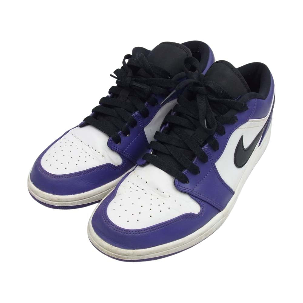 NIKE AIR JORDAN ナイキ ジョーダン 553558-500 1 LOW COURT PURPLE ロウ コートパープル ローカット スニーカー ホワイト系 パープル系 27cm【中古】