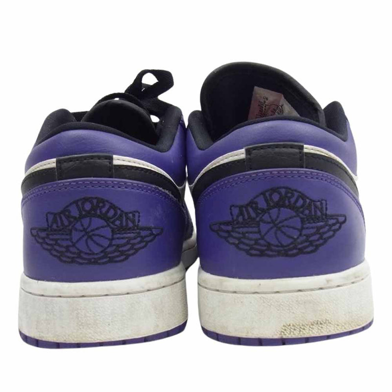 NIKE AIR JORDAN ナイキ ジョーダン 553558-500 1 LOW COURT PURPLE ロウ コートパープル ローカット スニーカー ホワイト系 パープル系 27cm【中古】