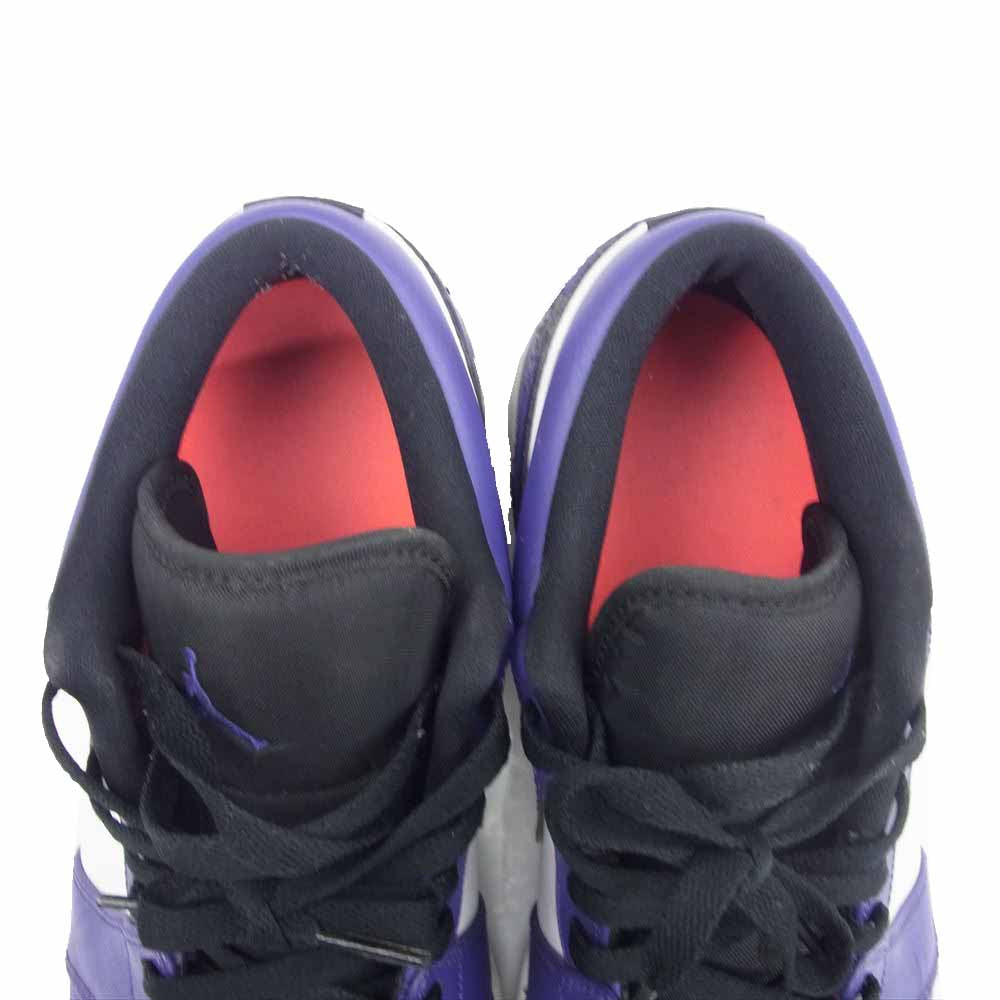 NIKE AIR JORDAN ナイキ ジョーダン 553558-500 1 LOW COURT PURPLE ロウ コートパープル ローカット スニーカー ホワイト系 パープル系 27cm【中古】