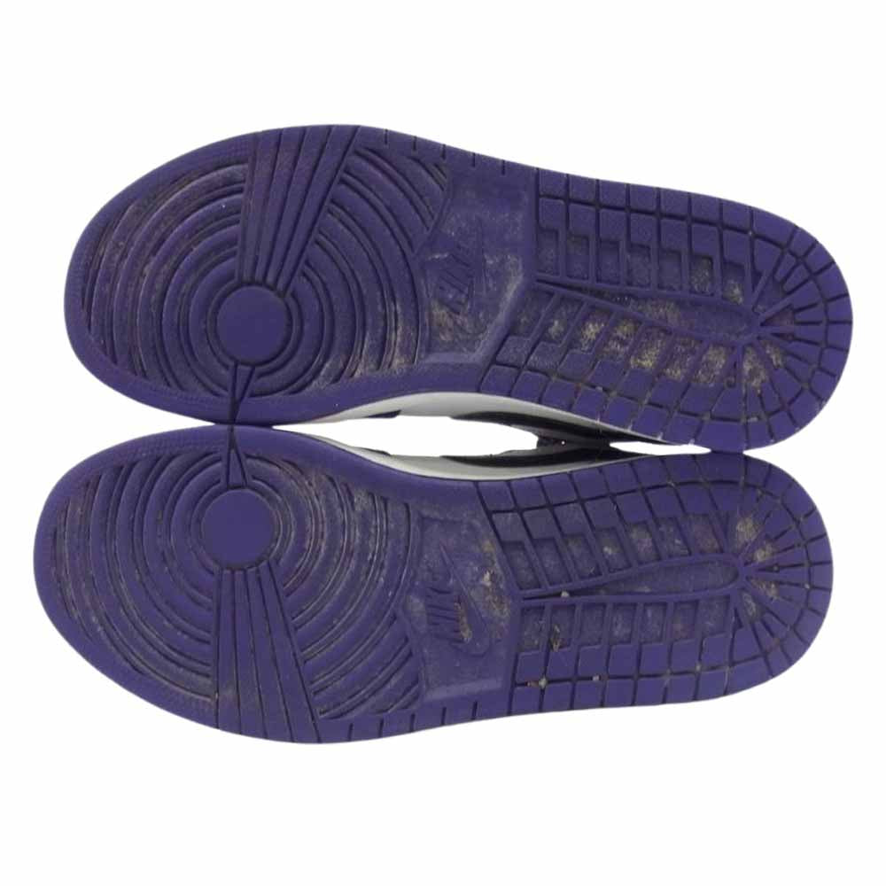 NIKE AIR JORDAN ナイキ ジョーダン 553558-500 1 LOW COURT PURPLE ロウ コートパープル ローカット スニーカー ホワイト系 パープル系 27cm【中古】