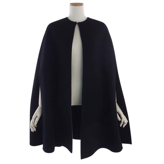 MADISON BLUE マディソンブルー MB999-2101 REVER SIDE SLIT CAPE COAT リバーサイド スリット ケープ ポンチョ ウール ジャケット ブラック系 02(M）【極上美品】【中古】