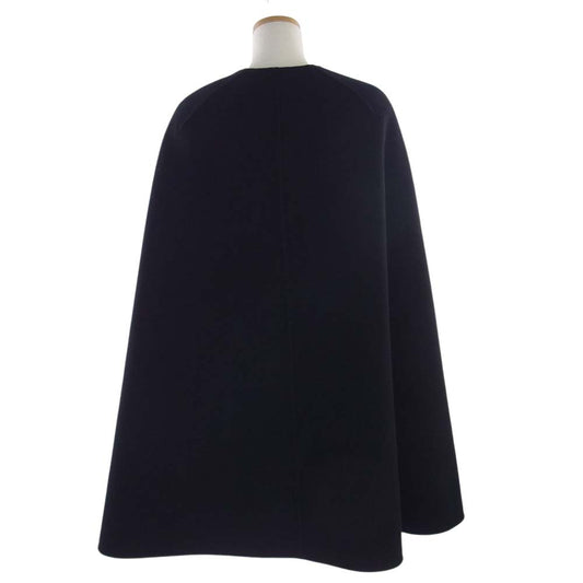MADISON BLUE マディソンブルー MB999-2101 REVER SIDE SLIT CAPE COAT リバーサイド スリット ケープ ポンチョ ウール ジャケット ブラック系 02(M）【極上美品】【中古】