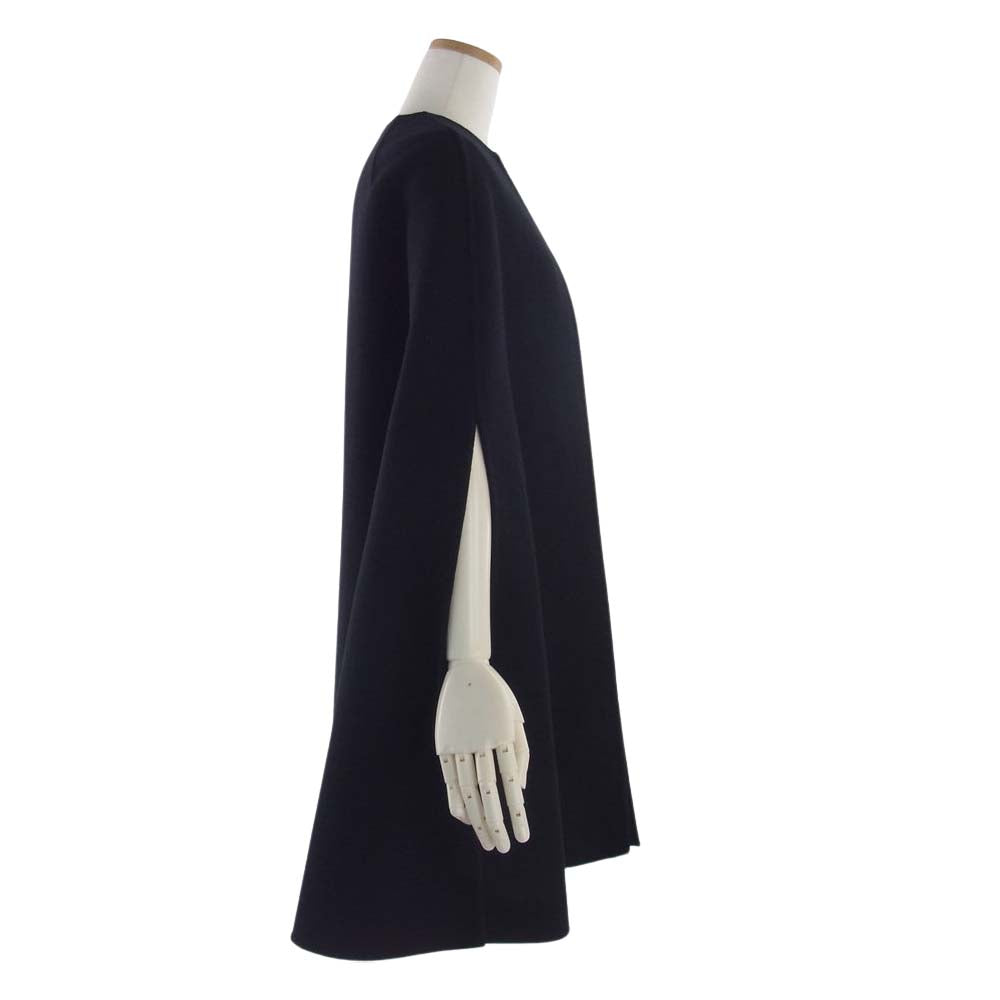 MADISON BLUE マディソンブルー MB999-2101 REVER SIDE SLIT CAPE COAT リバーサイド スリット ケープ ポンチョ ウール ジャケット ブラック系 02(M）【極上美品】【中古】
