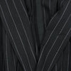 タカヒロ ミヤシタ ザ ソロイスト 15AW SJ-0022BAW15 ウール 裁ち切り ストライプ ダブル ピークドラペル ジャケット ブラック系 46【中古】