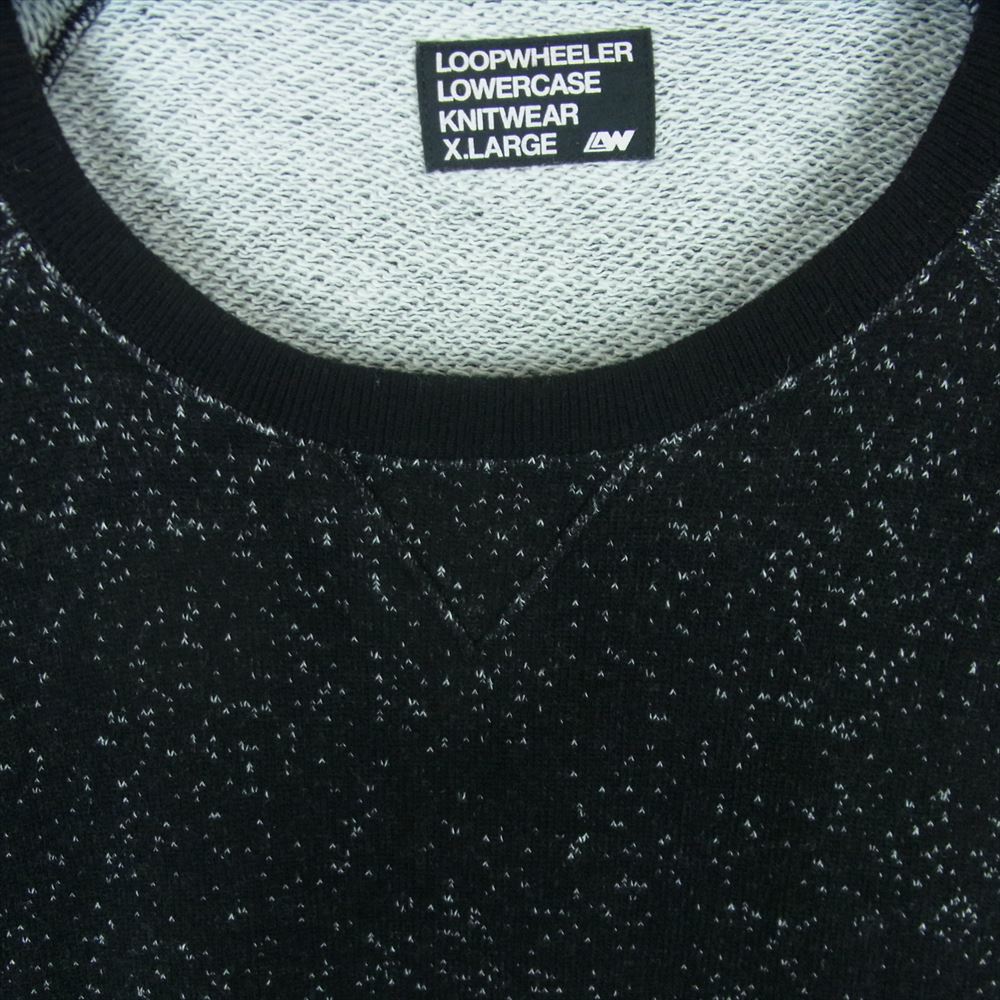 LOOPWHEELER ループウィラー LOWERCASE 別注 WOOLWHEELER ローワーケース ネップ ニット セーター ブラック系 ホワイト系 XL【中古】