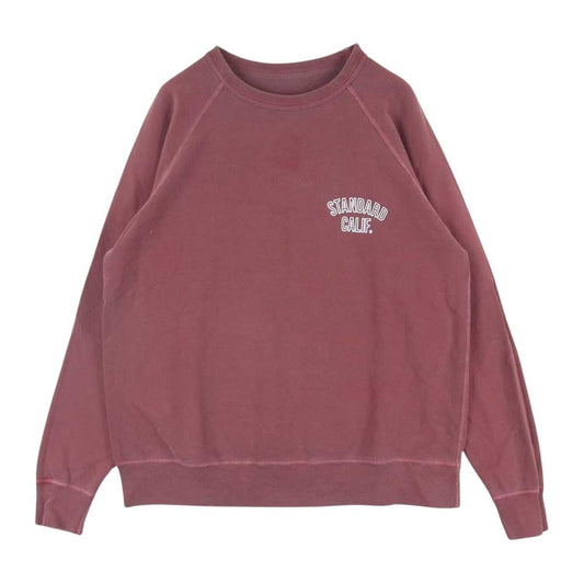 STANDARD CALIFORNIA スタンダードカリフォルニア SD Pima cotton Logo Sweat ピマコットン スウェット クルーネック バーガンディ系 サイズ表記なし【極上美品】【中古】
