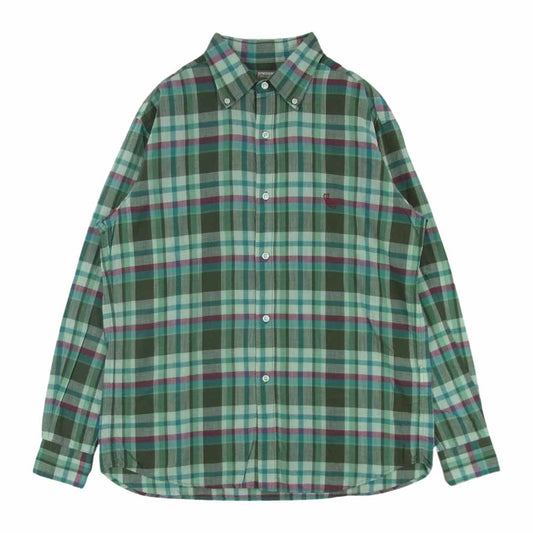 STANDARD CALIFORNIA スタンダードカリフォルニア SD Madras Check Button Down Shirt マドラス チェック ボタンダウン 長袖 シャツ グリーン系 M【極上美品】【中古】
