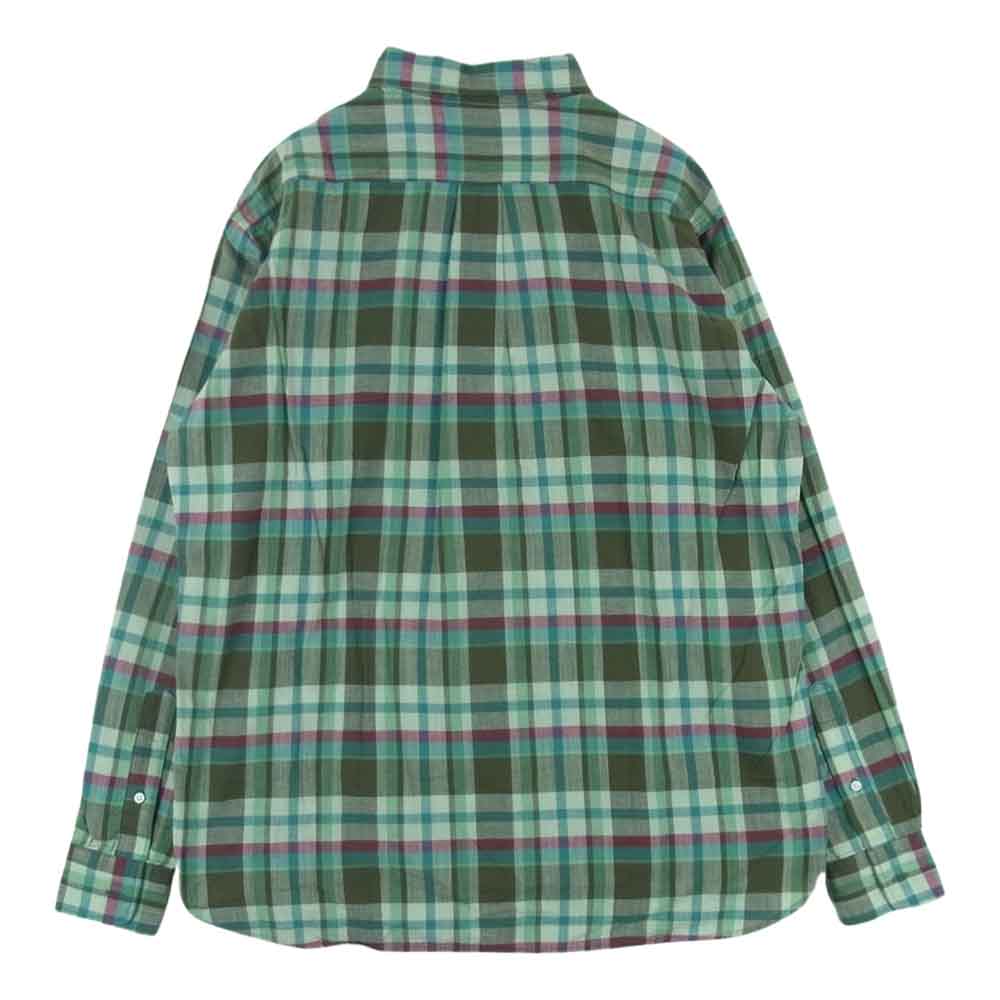 STANDARD CALIFORNIA スタンダードカリフォルニア SD Madras Check Button Down Shirt マドラス チェック ボタンダウン 長袖 シャツ グリーン系 M【極上美品】【中古】