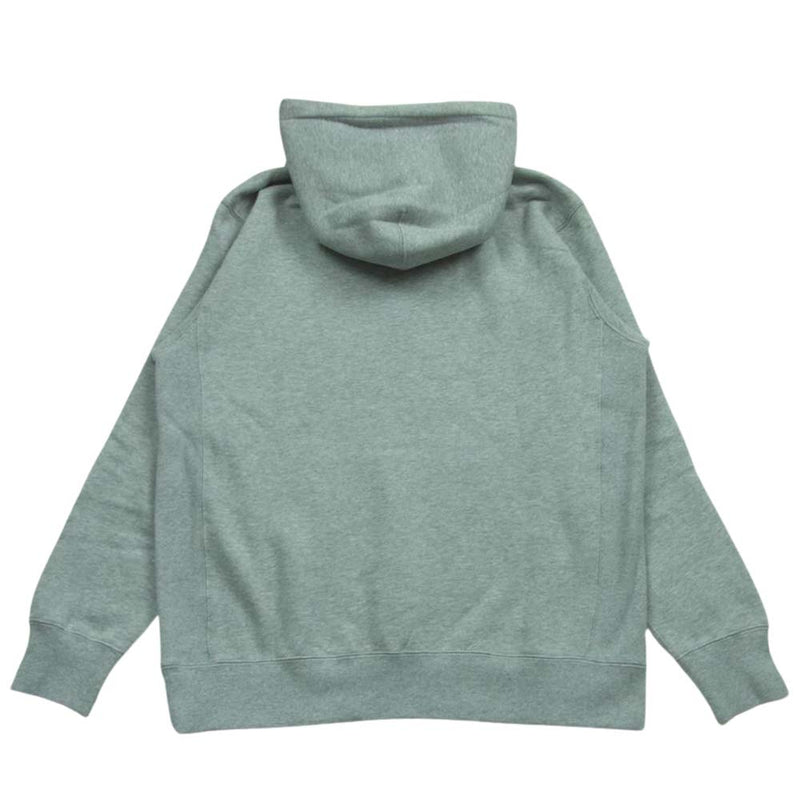 THE NORTH FACE ノースフェイス NT62240R Plain Logo Hoodie 刺繍 ロゴ フーディ スウェット パーカー グレー系 XS【新古品】【未使用】【中古】