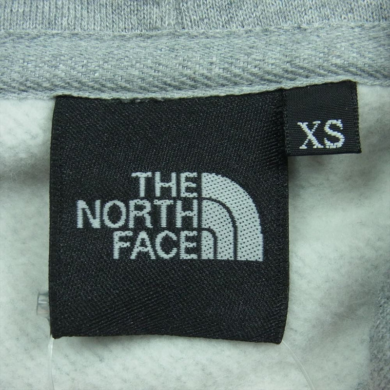 THE NORTH FACE ノースフェイス NT62240R Plain Logo Hoodie 刺繍 ロゴ フーディ スウェット パーカー グレー系 XS【新古品】【未使用】【中古】