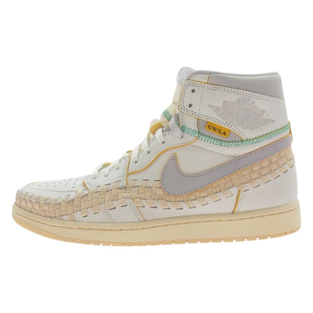 NIKE ナイキ FD2565-100 UNION AIR JORDAN 1 RETRO HI OG SP SUMMER 96 ユニオン エアジョーダン1 ハイカット スニーカー オフホワイト系 イエロー系 29.5cm【新古品】【未使用】【中古】