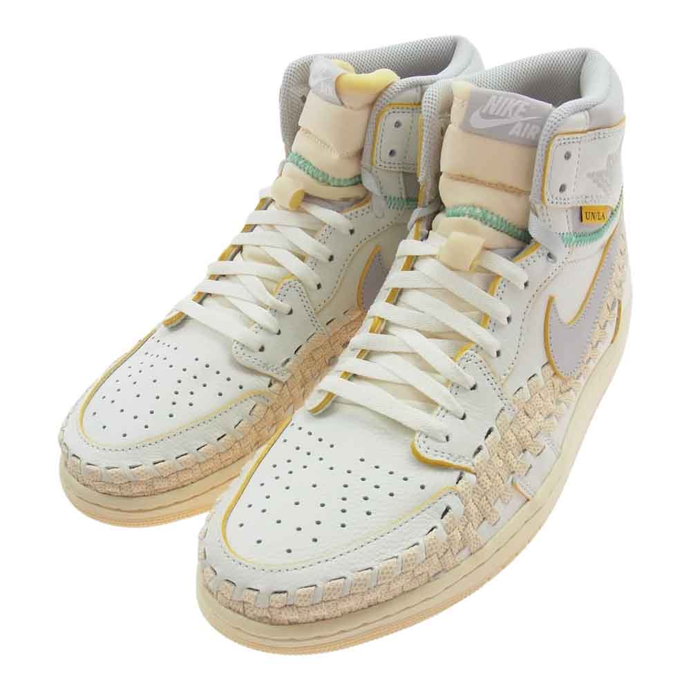 NIKE ナイキ FD2565-100 UNION AIR JORDAN 1 RETRO HI OG SP SUMMER 96 ユニオン エアジョーダン1 ハイカット スニーカー オフホワイト系 イエロー系 29.5cm【新古品】【未使用】【中古】