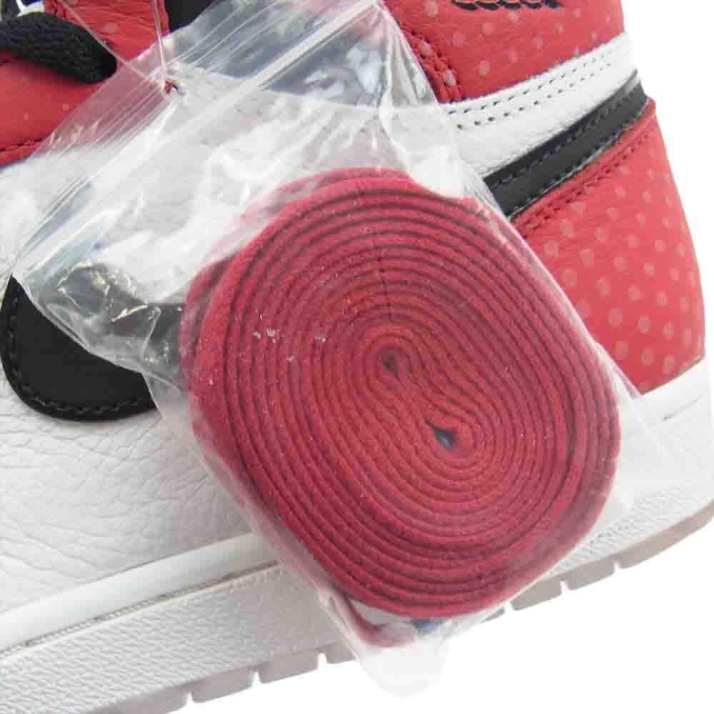 NIKE ナイキ 555088-602 SPIDERMAN AIR JORDAN 1 RETRO HIGH OG ORIGIN STORY GYM エアジョーダン スパイダーマン オリジンストーリー ハイカット スニーカー レッド系 ホワイト系 29.5cm【美品】【中古】