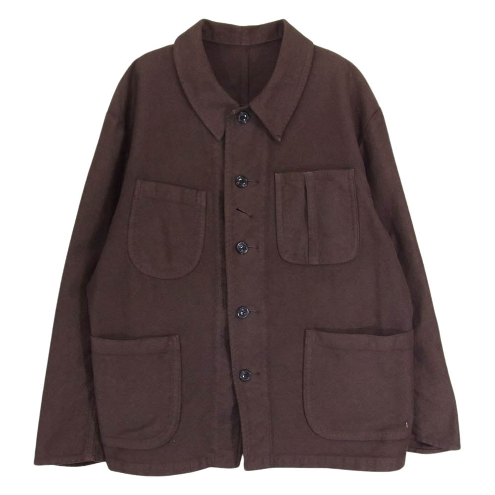 PORTER CLASSIC ポータークラシック 伊勢丹限定 MOLESKIN FRENCH CLASSIC JACKET PC ISETAN EXCLUSIVE モールスキン フレンチ クラシック ジャケット シャツ   ブラウン系 L【中古】