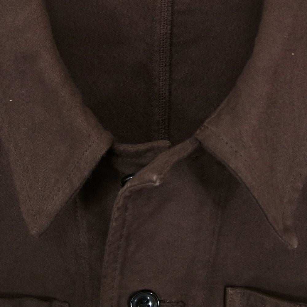 PORTER CLASSIC ポータークラシック 伊勢丹限定 MOLESKIN FRENCH CLASSIC JACKET PC ISETAN EXCLUSIVE モールスキン フレンチ クラシック ジャケット シャツ   ブラウン系 L【中古】
