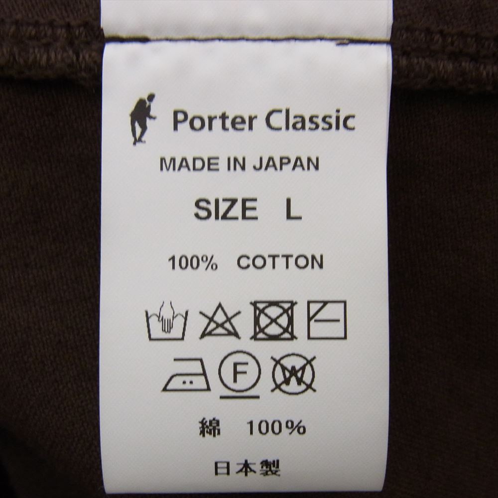 PORTER CLASSIC ポータークラシック 伊勢丹限定 MOLESKIN FRENCH CLASSIC JACKET PC ISETAN EXCLUSIVE モールスキン フレンチ クラシック ジャケット シャツ   ブラウン系 L【中古】