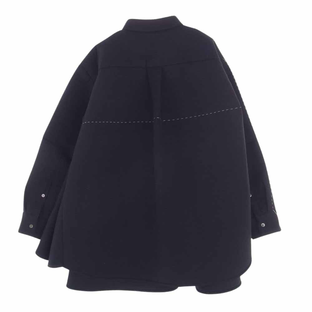 Sacai サカイ 23AW 23-07024 Suiting Bonding Dress スーチング ボンディング ドレス ジャケット ワンピース ブラック系 2【中古】