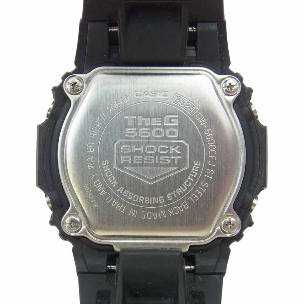 G-SHOCK ジーショック GW-5600CFJ-1JF 電波ソーラー ELバックライト ベルトカスタム リストウォッチ 腕時計 ブラック系 グリーン系【中古】