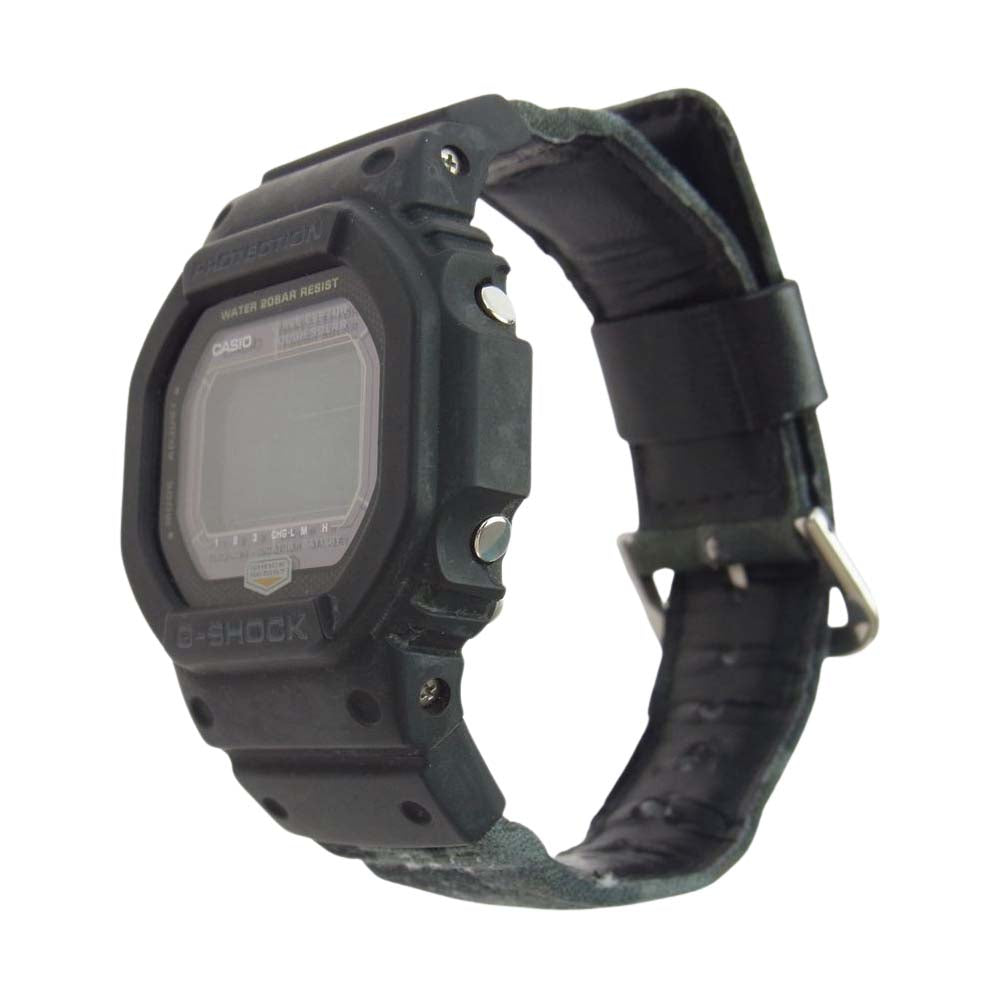 G-SHOCK ジーショック GW-5600CFJ-1JF 電波ソーラー ELバックライト ベルトカスタム リストウォッチ 腕時計 ブラック系 グリーン系【中古】