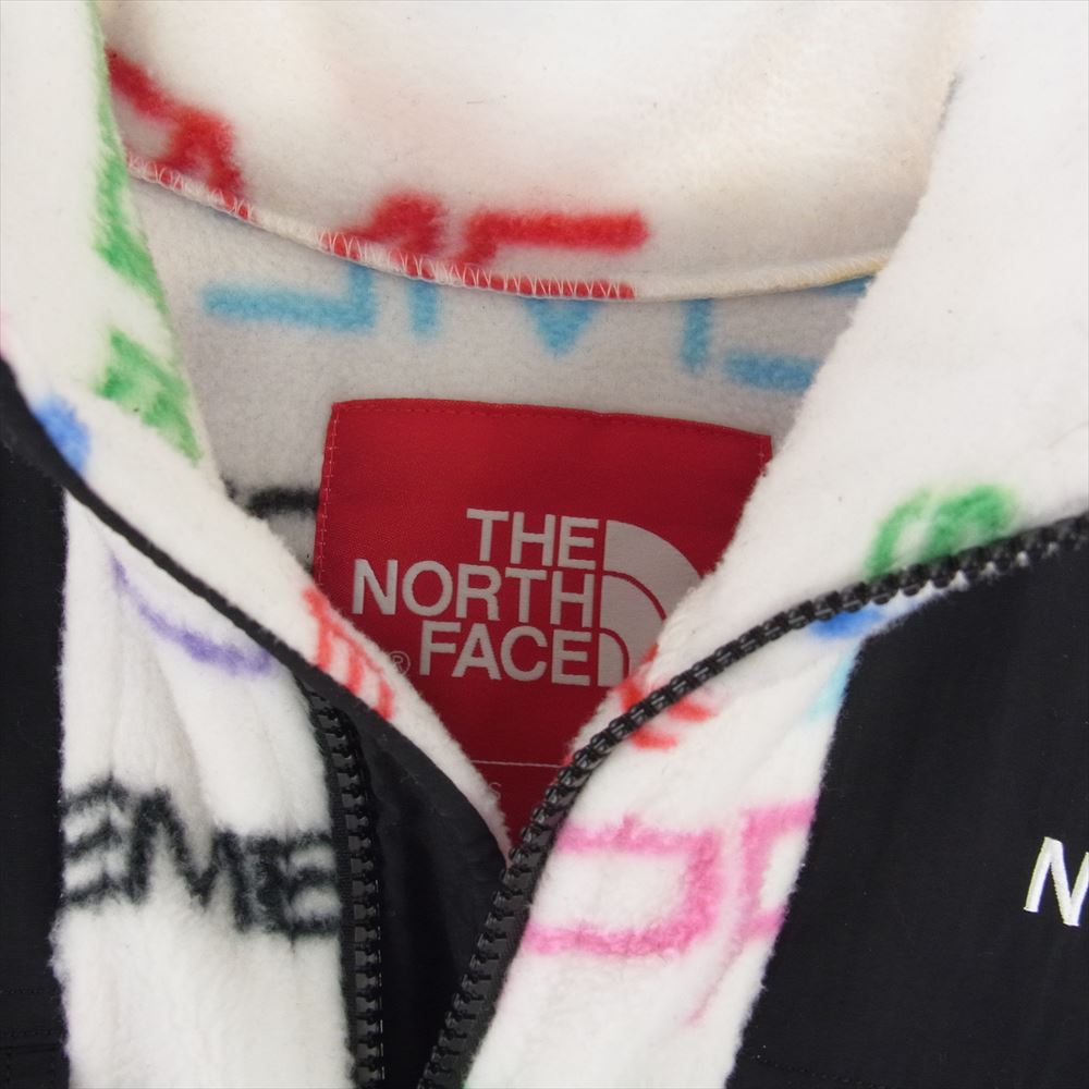 Supreme シュプリーム 21AW NA52101I × The North Face ノースフェイス 国内正規品 Steep Tech Fleece Jacket ロゴ 総柄 フリース ジャケット ホワイト系 M【中古】