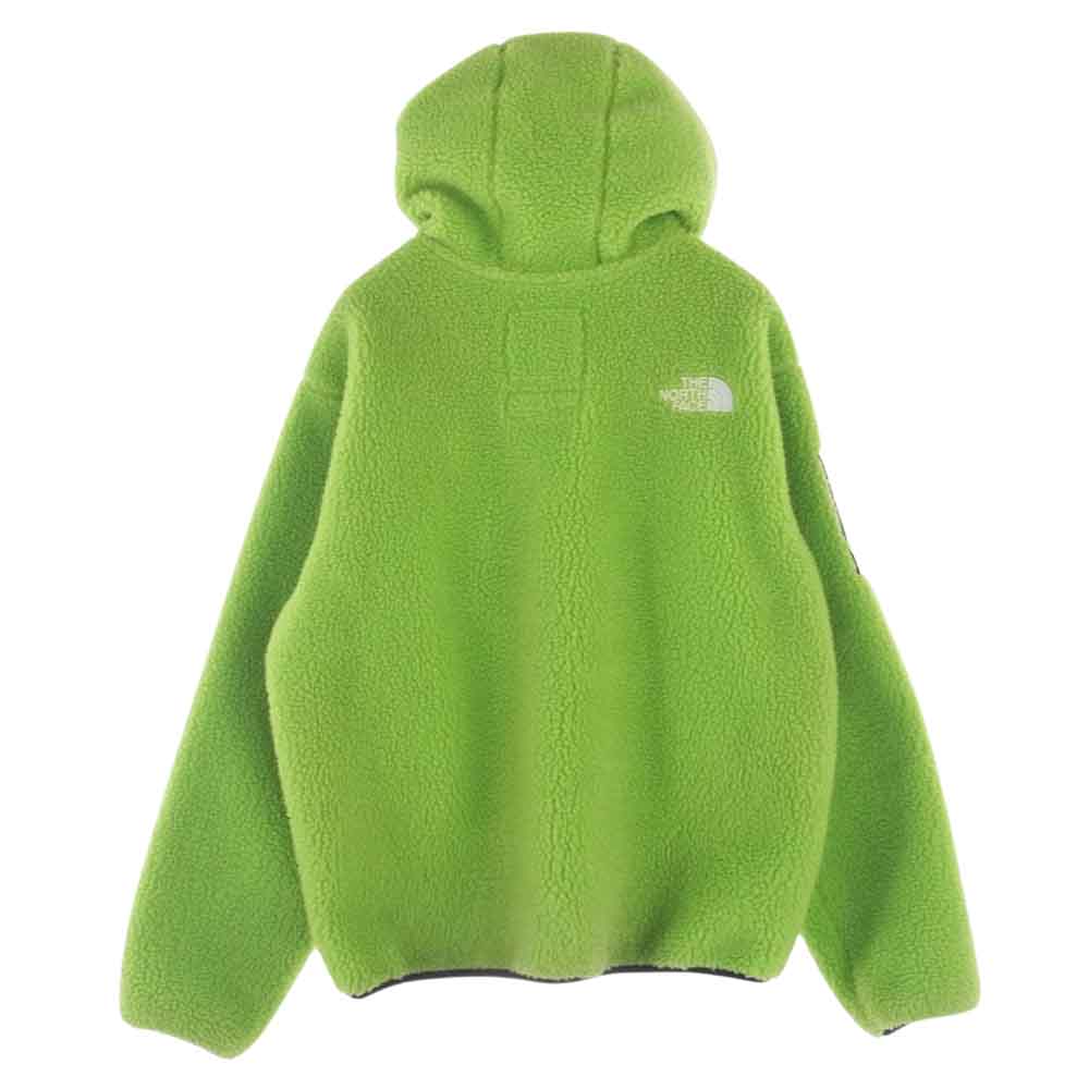 Supreme シュプリーム 20AW NT62004I × THE NORTH FACE ノースフェイス 国内正規品 S Logo Hooded Fleece Jacket  ロゴ フリース ジャケット ライトグリーン系 M【中古】