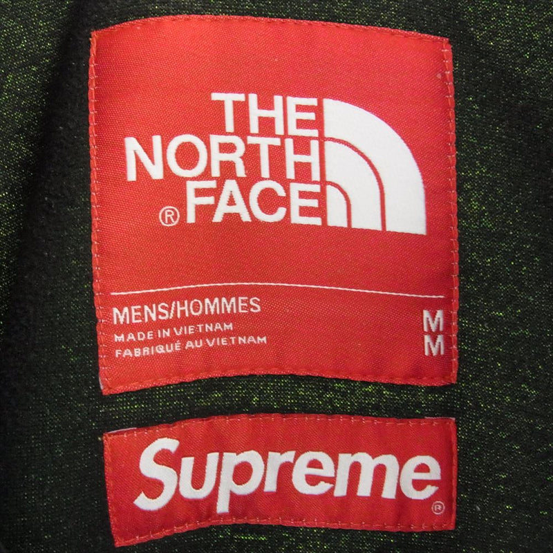 Supreme シュプリーム 20AW NT62004I × THE NORTH FACE ノースフェイス 国内正規品 S Logo Hooded  Fleece Jacket ロゴ フリース ジャケット ライトグリーン系 M【中古】