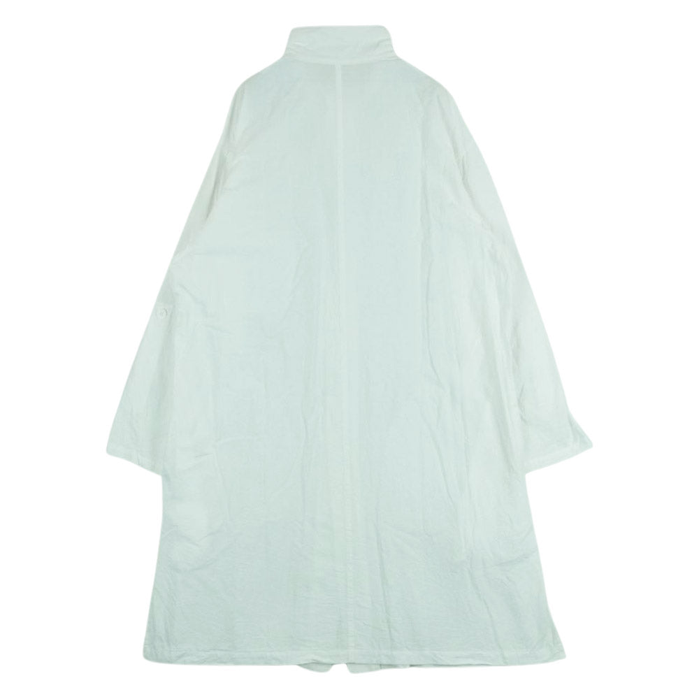 Yohji Yamamoto POUR HOMME ヨウジヤマモトプールオム 23SS HZ-B31-047 60／2 KHADI COTTON M-SHIRT COAT コットン シャツ コート ホワイト系 1【中古】