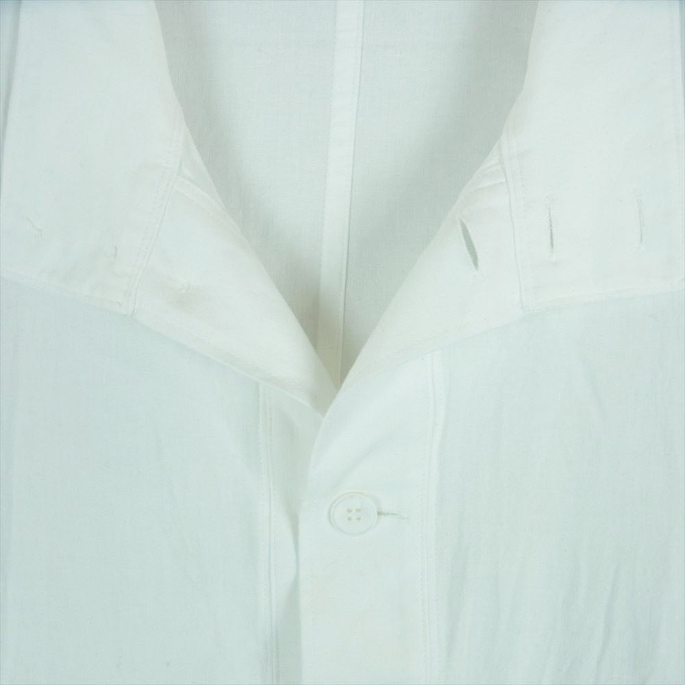 Yohji Yamamoto POUR HOMME ヨウジヤマモトプールオム 23SS HZ-B31-047 60／2 KHADI COTTON M-SHIRT COAT コットン シャツ コート ホワイト系 1【中古】