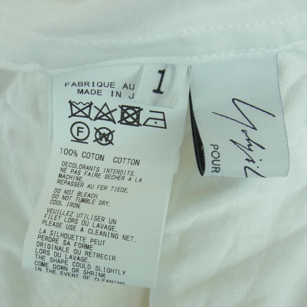 Yohji Yamamoto POUR HOMME ヨウジヤマモトプールオム 23SS HZ-B31-047 60／2 KHADI COTTON M-SHIRT COAT コットン シャツ コート ホワイト系 1【中古】