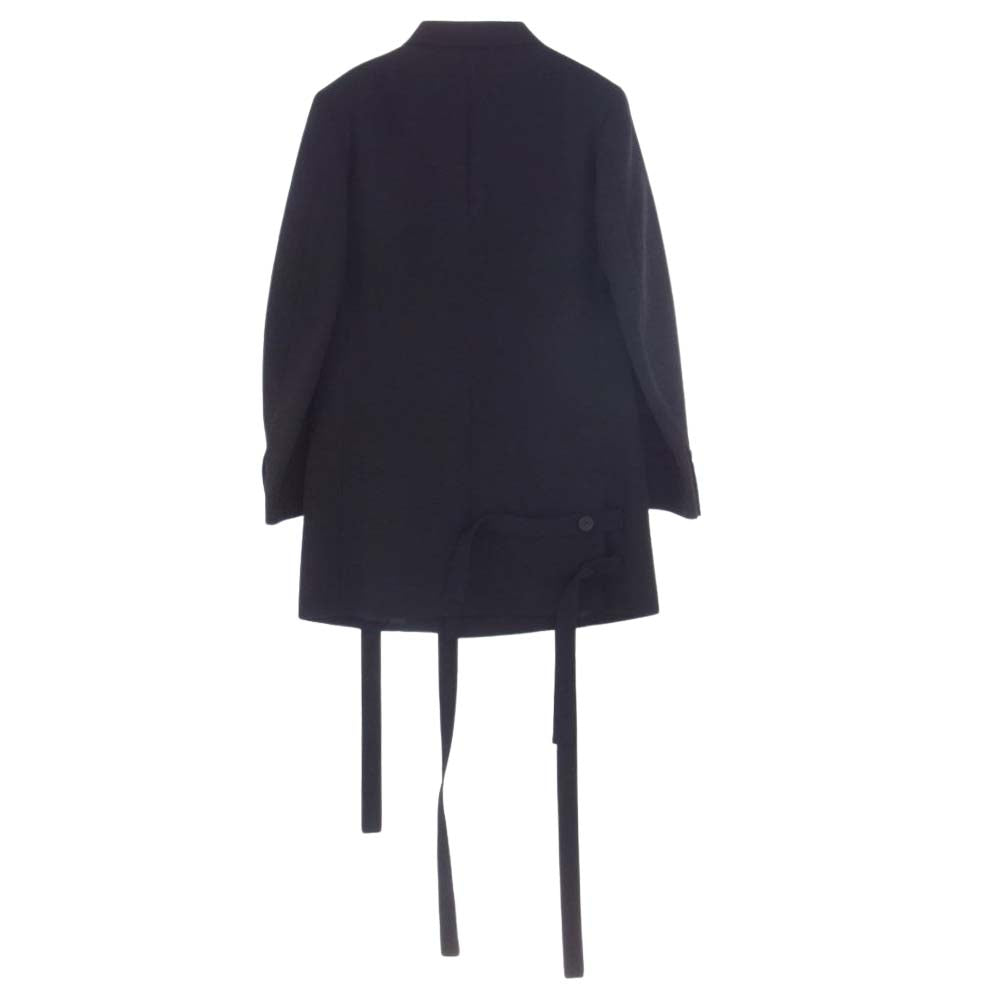 Yohji Yamamoto POUR HOMME ヨウジヤマモトプールオム 23AW LOOK10 HJ-J71-120 ARMY GABARDINE W-BELTED PANTSEAKED JACKET アーミーギャバジン ベルテッド ダブルブレスト ジャケット ブラック系【中古】