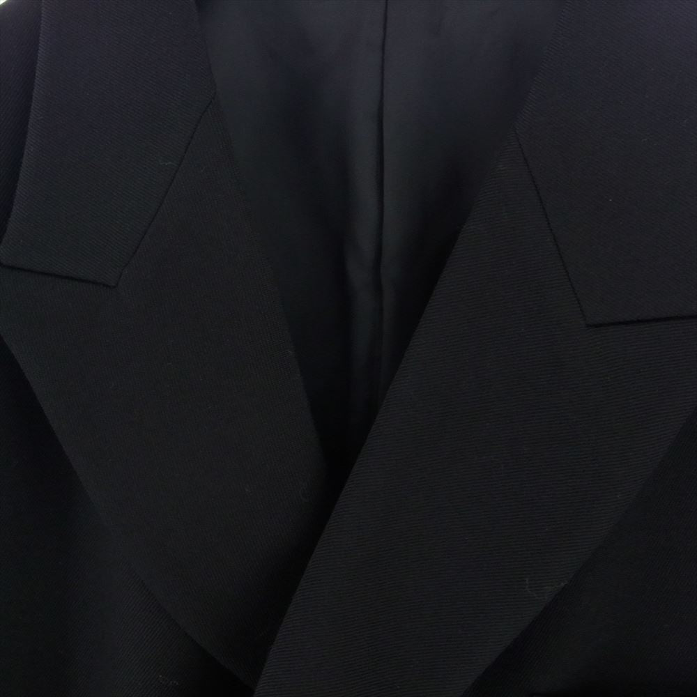 Yohji Yamamoto POUR HOMME ヨウジヤマモトプールオム 23AW LOOK10 HJ-J71-120 ARMY GABARDINE W-BELTED PANTSEAKED JACKET アーミーギャバジン ベルテッド ダブルブレスト ジャケット ブラック系【中古】