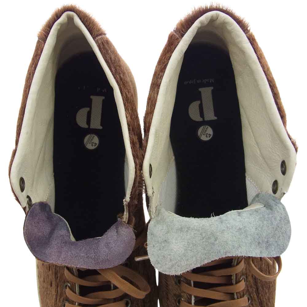 PATRICK パトリック ハラコ ミッドカット スニーカー ブラウン系 43【中古】