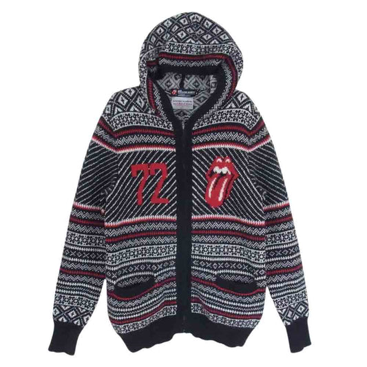 HYSTERIC GLAMOUR ヒステリックグラマー 0243ND02 ローリングストーンズ コラボ ニット ブラック系 S【中古】