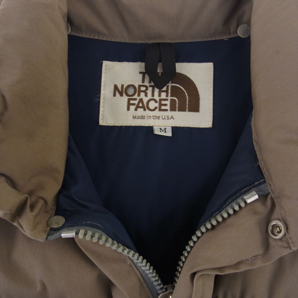 THE NORTH FACE ノースフェイス 茶タグ 80s ダウン ジャケット ライトブラウン系 M【中古】