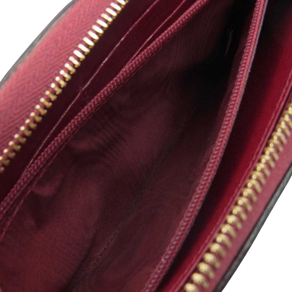 Furla フルラ ラウンドジップ 長財布 ワインレッド系【中古】