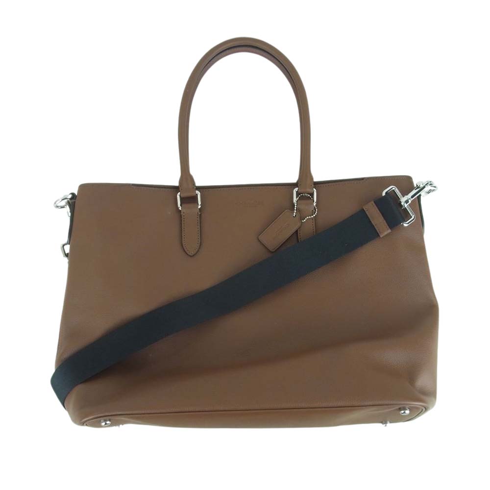 COACH コーチ C2841 ベケット レザー ビジネス 2way ショルダー トート バッグ ブリーフケース ブラウン系【極上美品】【中古】