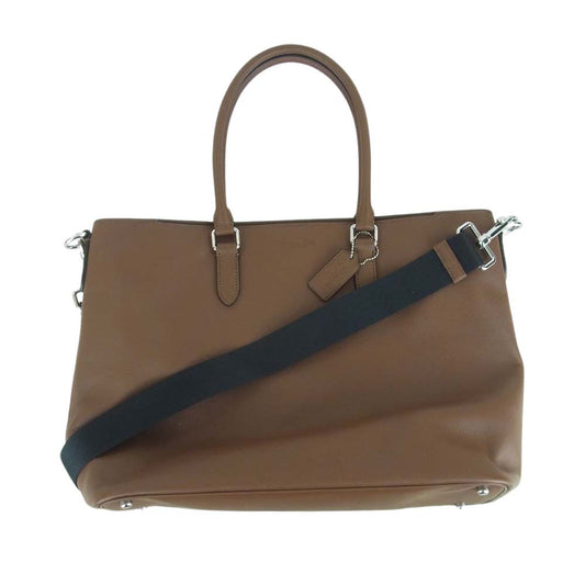 COACH コーチ C2841 ベケット レザー ビジネス 2way ショルダー トート バッグ ブリーフケース ブラウン系【極上美品】【中古】