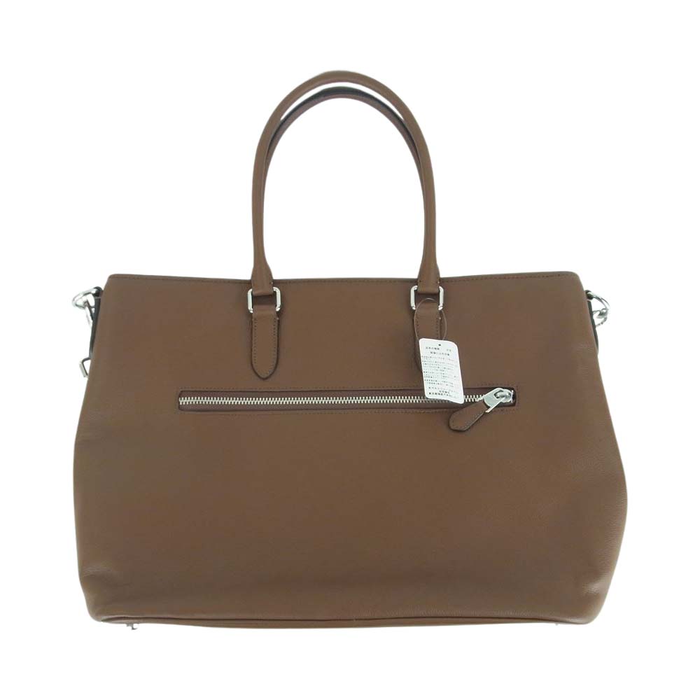 COACH コーチ C2841 ベケット レザー ビジネス 2way ショルダー トート バッグ ブリーフケース ブラウン系【極上美品】【中古】