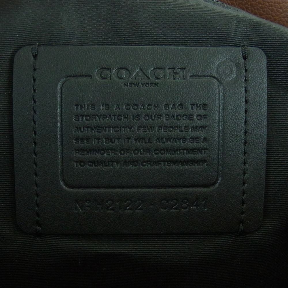 COACH コーチ C2841 ベケット レザー ビジネス 2way ショルダー トート バッグ ブリーフケース ブラウン系【極上美品】【中古】