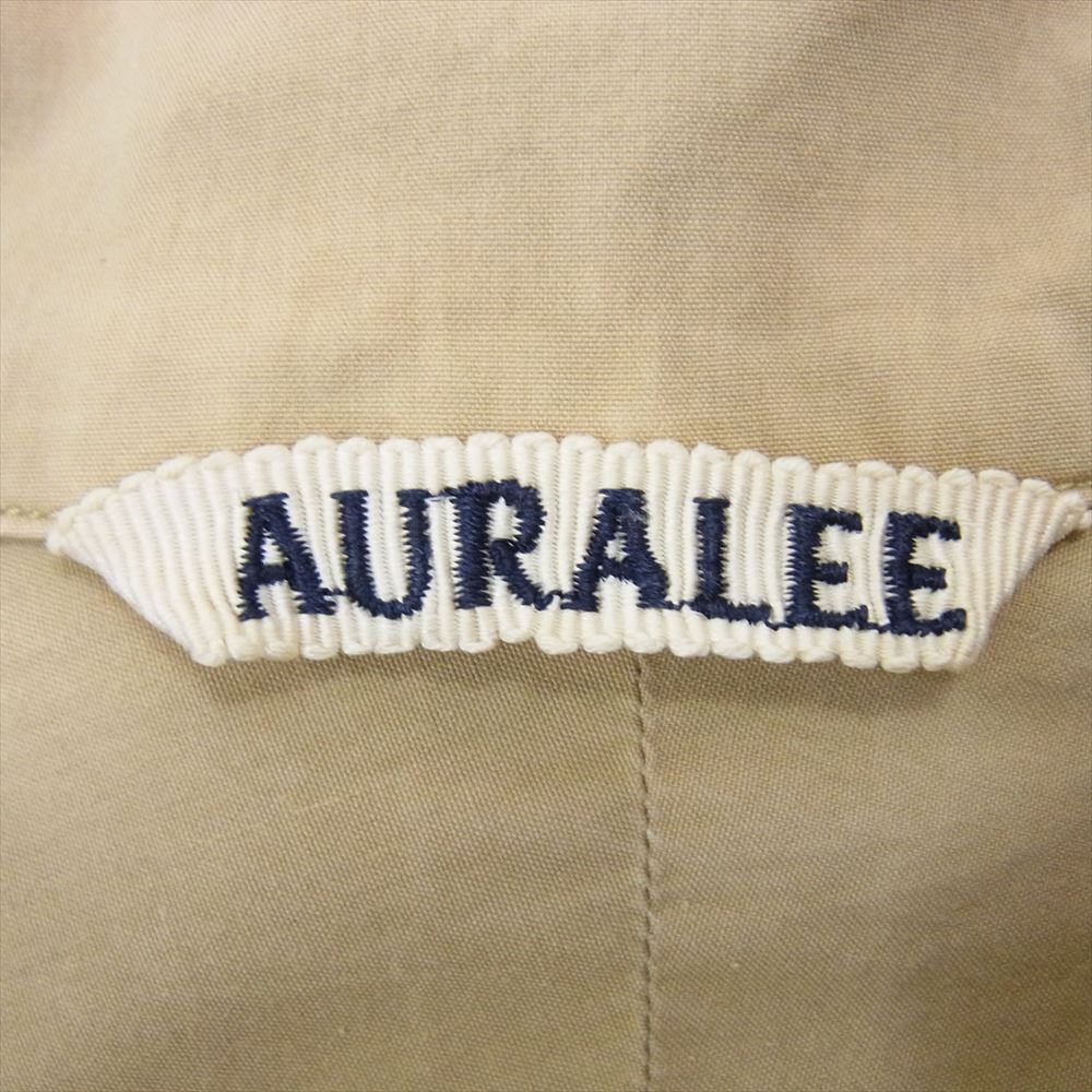 AURALEE オーラリー 16SS A6SS03WC SELVEDGE WEATHER CLOTH SHORT SLEEVE SHIRTS ショートスリーブ シャツ ベージュ系 3【中古】