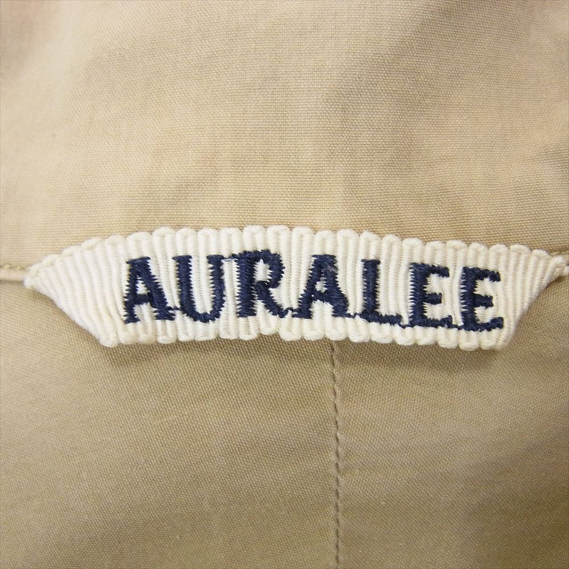 AURALEE オーラリー 16SS A6SS03WC SELVEDGE WEATHER CLOTH SHORT SLEEVE SHIRTS ショートスリーブ シャツ ベージュ系 3【中古】