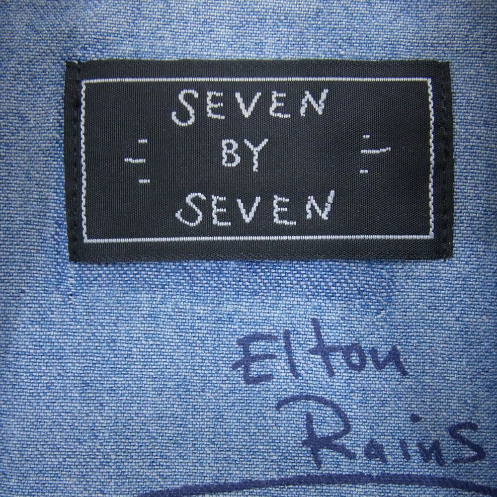 セブンバイセブン 16SS SS2016-7X7RWS REWORK WESTERN SHIRTS リワーク ウエスタン シャツ デニム ダメージ加工 インディゴブルー系 S【中古】