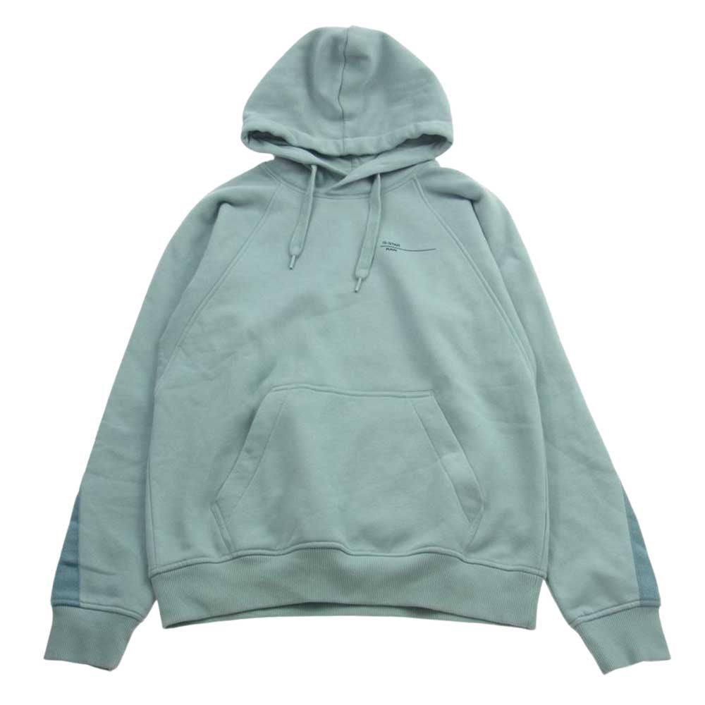 G-STAR ジースター セットアップ ロゴプリント プルオーバー パーカー  スウェットパンツ ライトグリーン系 M【中古】