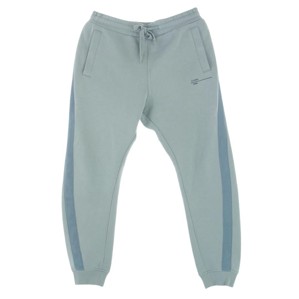 G-STAR ジースター セットアップ ロゴプリント プルオーバー パーカー  スウェットパンツ ライトグリーン系 M【中古】